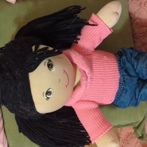 Green eyes & black hair Adorable Doll